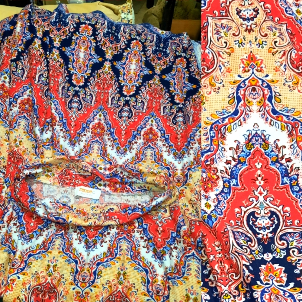 Maxi Skirt Gorgeous Pattern Large by renee c